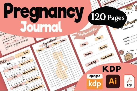 Download My Pregnancy Journal Log | KDP Interior - Pregnancy journal Collection