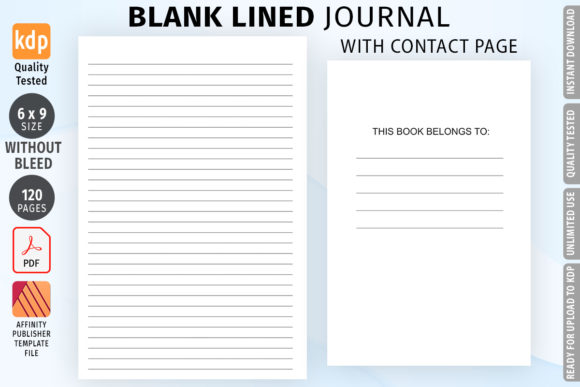 Download 6 X 9 Lined Journal - NO BLEED - Lined Collection
