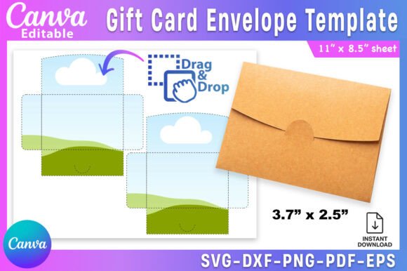 Download Gift Card Envelope Canva Template - Gift Collection