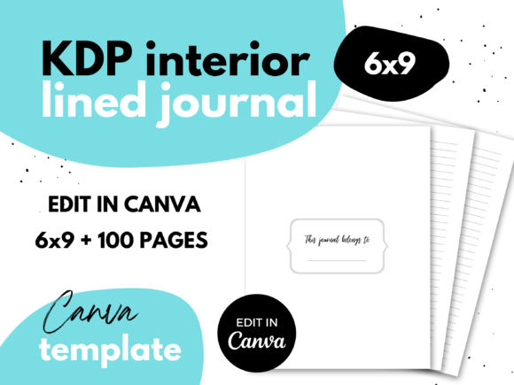 Download KDP Lined Journal ⋆ Canva Template ⋆ 6x9 - Lined Collection